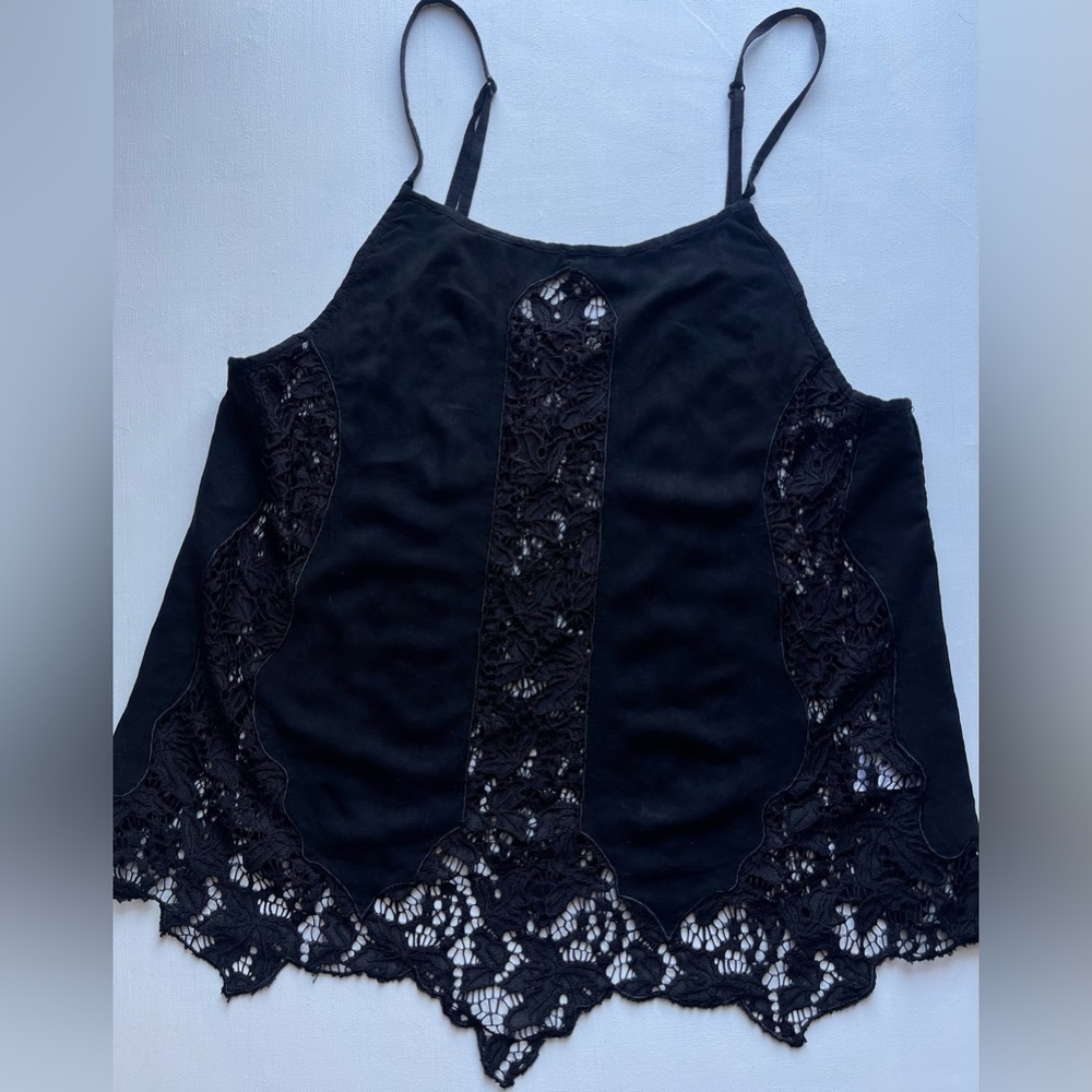 Dee Elle Black Lace Camisole Top M‎